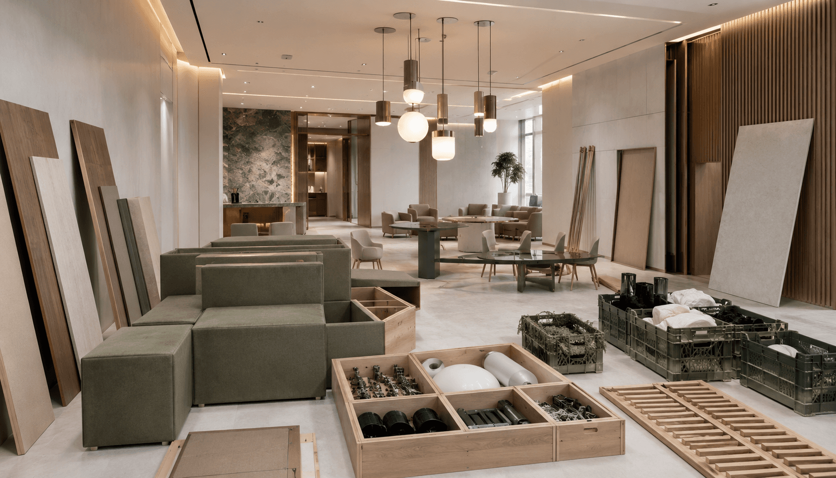 Organised fit-out staging