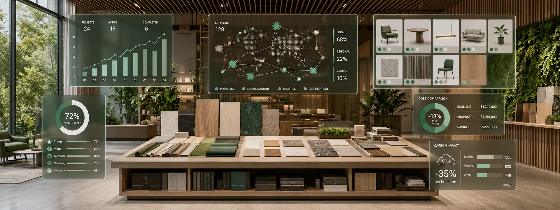 Sustainable interior design showcase 1