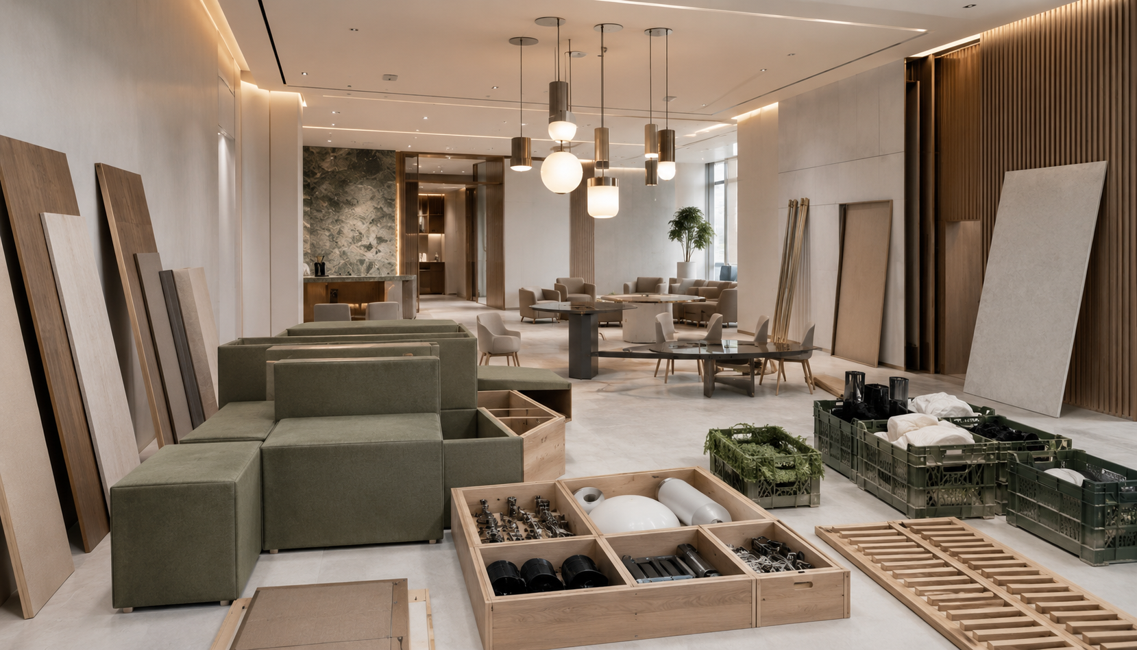 Organised fit-out staging